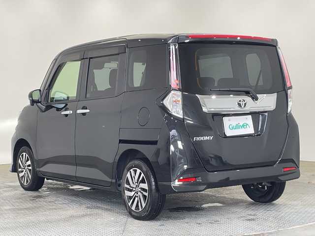 トヨタ ルーミー カスタムG 栃木県 2024(令6)年 0.5万km ブラックマイカメタリック 純正ナビ/（CD/DVD/フルセグTV/Bluetooth/USB）/全方位カメラ/スマートアシスト/コーナーセンサー/ビルトインETC/前後ドライブレコーダー/両側パワースライドドア/禁煙車/オートライト/LEDヘッドライト/横滑り防止装置/フォグランプ/スマートキー/プッシュスタート/アイドリングストップ/ステアリングスイッチ/革巻きステアリング/電動格納ミラー/純正14インチアルミホイール/純正フロアマット