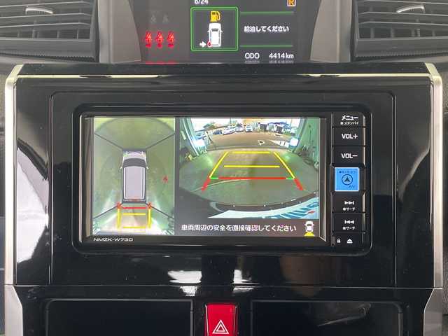トヨタ ルーミー カスタムG 栃木県 2024(令6)年 0.5万km ブラックマイカメタリック 純正ナビ/（CD/DVD/フルセグTV/Bluetooth/USB）/全方位カメラ/スマートアシスト/コーナーセンサー/ビルトインETC/前後ドライブレコーダー/両側パワースライドドア/禁煙車/オートライト/LEDヘッドライト/横滑り防止装置/フォグランプ/スマートキー/プッシュスタート/アイドリングストップ/ステアリングスイッチ/革巻きステアリング/電動格納ミラー/純正14インチアルミホイール/純正フロアマット
