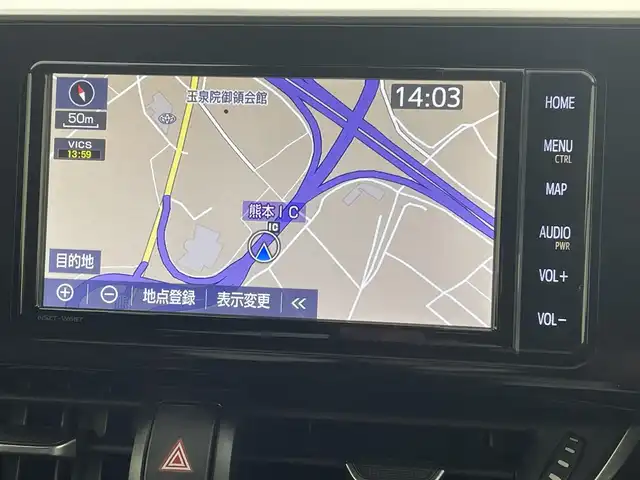 トヨタ Ｃ－ＨＲ G モード ネロ 熊本県 2019(令1)年 8.1万km ブラックマイカ 純正SDナビNSZT-68T/AM/FM/CD/Bluetooth/フルセグテレビ　/バックカメラ　/ビルトインETC/前後クリアランスソナー/前席シートヒーター/トヨタセーフティーセンス/・プリクラッシュセーフティ/・レーンキープアシスト/・アダブティブクルーズコントロール/・ブラインドスポットモニター/横滑り防止/ハーフレザーシート/純正フロアマット/純正１８インチAW/ダブルオートエアコン　/オートライト　/オートマチックハイビーム　/LEDヘッドライト/フォグライト/スマートキー/プッシュスタート/スペアキー1本/取扱説明書