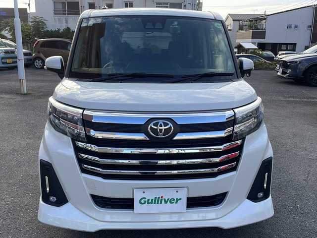 トヨタ ルーミー カスタムG 宮崎県 2021(令3)年 3.2万km パールホワイトⅢ 社外SDナビ/フルセグテレビ/Bluetooth/バックカメラ/アイドリングストップ/クルーズコントロール/ドアバイザー/プッシュスタート/両側パワースライドドア/ETC/前後ドライブレコーダー/純正フロアマット/コーナーセンサー/オートライト/デイライト