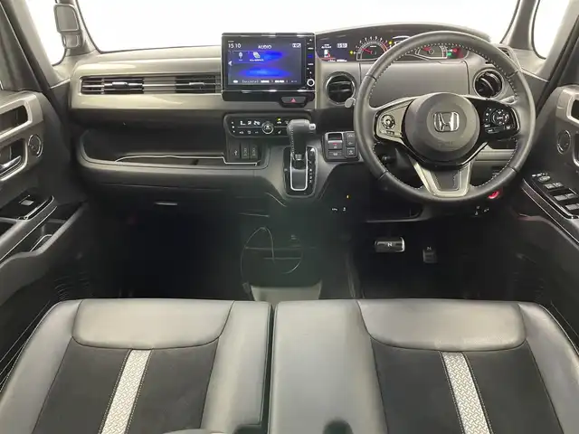 ホンダ Ｎ ＢＯＸ カスタム L ターボ スタイル+ブラック 愛知県 2022(令4)年 3万km クリスタルブラックパール 純正８型ナビ　純正１２．８型後席モニター　バックカメラ　シートヒーター　ハーフレザー　両側パワスラ　純正ドラレコ　ＥＴＣ　電動パーキング　ホンダセンシング　衝突軽減　追従クルコン　パドルシフト　ＬＥＤオートライト　フォグランプ　リヤパーキングセンサー　禁煙車