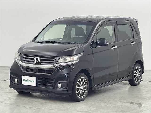 ホンダ Ｎ ＷＧＮ カスタム G Aパッケージ 福岡県 2014(平26)年 6.4万km スマートブラック プッシュスタート　/シティブレーキアクティブシステム　/クルーズコントロール　/横滑り防止装置　/ＥＣＯＮモード　/アイドリングストップ　/ステアリングリモコン　/電動格納式ドアミラー/純正フロアマット　/純正１４インチＡＷ　/ＬＥＤヘッドライト