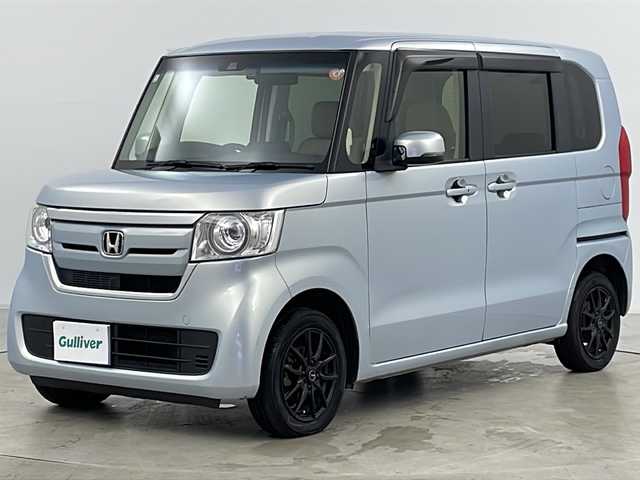 ホンダ Ｎ ＢＯＸ G EX ホンダセンシング 道央・札幌 2019(平31)年 4.5万km モーニングミストブルーM ・純正ナビ（CD＆DVD＆SD＆BT＆USB＆Aｐｐlecarplay）/・バックカメラ/・ホンダセンシング/・衝突被害軽減ブレーキ/・誤発進抑制システム/・後方誤発進抑制/・近距離衝突軽減/・路外逸脱抑制機能/・車線逸脱防止/・先行車発進告知/・標識認識/・プッシュスタート/・片側パワースライドドア/・純正フロアマット/・電格ミラー/・前方ドライブレコーダー/・前席シートヒーター/・ナノイー/・スマートキー/・スチール冬タイヤ積込