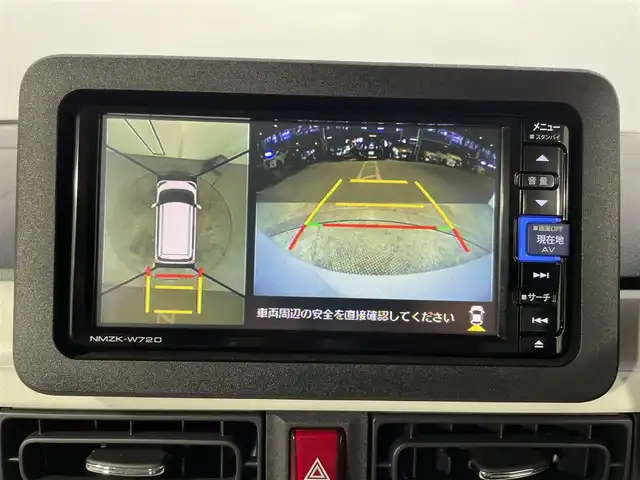 ダイハツ ムーヴ キャンバス ストライプス G 大阪府 2023(令5)年 0.5万km シャイニングホワイトパール/スムーズグレーマイカメタリック 純正ナビTV 360カメラ 両側パワースライドドア シートヒーター 衝突軽減ブレーキ レーンアシスト スマートキー プッシュスタート クリアランスソナー ドリンクヒーター ドライブレコーダー LEDヘッドライト