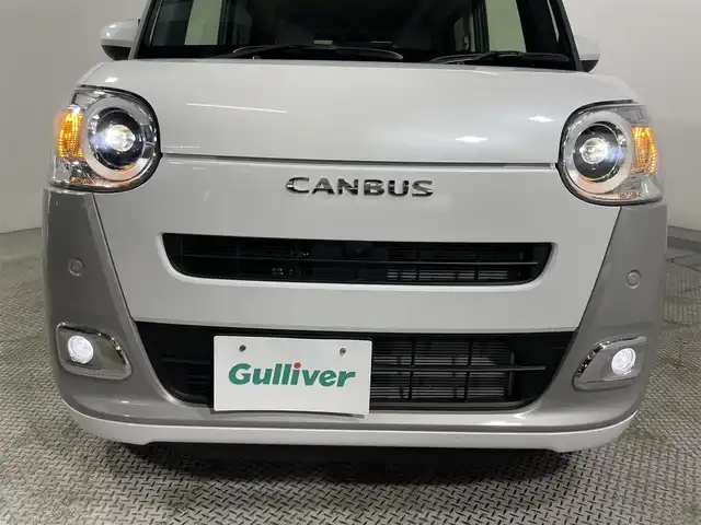ダイハツ ムーヴ キャンバス ストライプス G 大阪府 2023(令5)年 0.5万km シャイニングホワイトパール/スムーズグレーマイカメタリック 純正ナビTV 360カメラ 両側パワースライドドア シートヒーター 衝突軽減ブレーキ レーンアシスト スマートキー プッシュスタート クリアランスソナー ドリンクヒーター ドライブレコーダー LEDヘッドライト