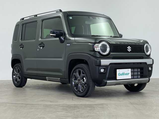 スズキ ハスラー タフワイルド 鹿児島県 2024(令6)年 0.2万km クールカーキPM 純正メーカーオプションナビ/CD/DVD/BT/フルセグ/全方位カメラ/シートヒーター/オートライト/コーナーセンサー/ステアリングスイッチ/純正フロアマット/シートバックテーブル/LEDヘッドライト/スマートキー/プッシュスタート