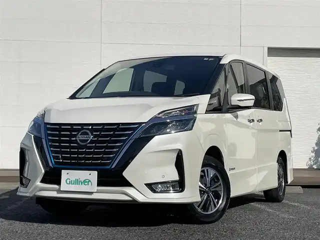 日産 セレナ e－パワー ハイウェイスター V 千葉県 2020(令2)年 1.9万km ブリリアントホワイトパール 両側パワースライドドア/社外フリップダウン/純正ナビ（MM319D-W）/　CD/DVD/Bluetooth/フルセグ/全方位カメラ/前方ドラレコ（DJ4-D）/ビルトインETC/前後コーナーセンサー/衝突軽減ブレーキ/LEDオートライト/レーンキープアシスト/クルコン