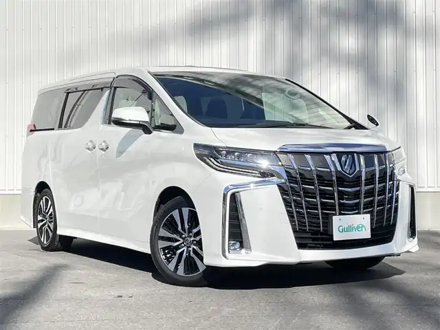 トヨタ アルファード S Cパッケージ 群馬県 2022(令4)年 1.9万km ホワイトパールクリスタルシャイン ワンオーナー/ツインムーンルーフ/純正9インチディスプレイオーディオ/（Bluetooth/USB/Miracast）/バックカメラ/セーフティセンス/・プリクラッシュセーフティ/・ロードサインアシスト/・レーダークルーズコントロール/・レーントレーシングアシスト/・アダプティブハイビームシステム/パーキングサポートブレーキ/パワーバックドア/両側パワースライドドア/黒革シート/シートヒーター/エアシート/パワーシート/ステアリングヒーター/3眼LEDヘッドライト/シーケンシャルウィンカー/ETC/エクゼクティブパワーシート/プッシュスタート/保証書/取扱説明書/スペアキー