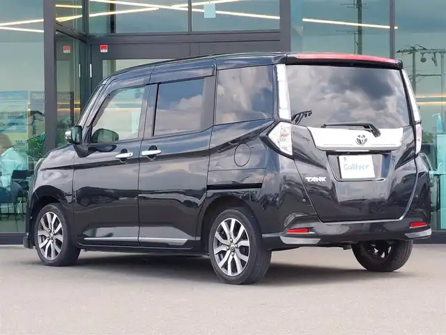 トヨタ タンク カスタムG－T 東京都 2017(平29)年 4.4万km ブラックマイカメタリック 純正ナビ/パノラミックビューモニター/ビルトインETC/ドライブレコーダー/両側パワースライドドア/クルーズコントロール/衝突軽減ブレーキ/レーンキープアシスト/アイドリングストップ/コーナーセンサー/スマートキー