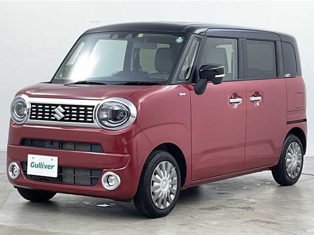 スズキ ワゴンＲ スマイル HYBRID X 道央・札幌 2022(令4)年 0.8万km フェニックスレッドパール/ブルーイッシュブラックパール ・純正ナビ&CD&DVD&BT&USB&AppleCarplay&AndroidAuto/・全方位モニター/・両側パワースライドドア/・スズキセーフティサポート/・デュアルカメラブレーキサポート/・誤発進抑制機能/・後退時ブレーキサポート/・後方誤発進抑制機能/・リヤパーキングセンサー/・車線逸脱警報機能/・ふらつき警報機能/・先行車発進お知らせ機能/・エマージェンシーストップシグナル/・ヒルホールドコントロール/・アイドリングストップシステム/・横滑り防止装置/・電動格納ミラー/・プッシュスタート/・4WD/・LEDヘッドランプ/・フォグランプ/・オートライト/・オートライト/・スマートキー