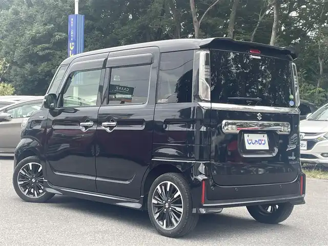 スズキ スペーシア カスタム HYBRID XS 栃木県 2018(平30)年 14万km ブルーイッシュブラックパール3 (株)IDOMが運営する【じしゃロン宇都宮店】の自社ローン専用車両になります。こちらは現金またはオートローンご利用時の価格です。自社ローンご希望の方は別途その旨お申付け下さい/純正ナビ/両側パワースライドドア/フルセグ/Ｂｌｕｅｔｏｏｔｈ/ハーフレザーシート/シートヒーター/スマートキー/スペアキー/ＬＥＤヘッドライト/フォグライト/オートライト/衝突軽減ブレーキ/ETC