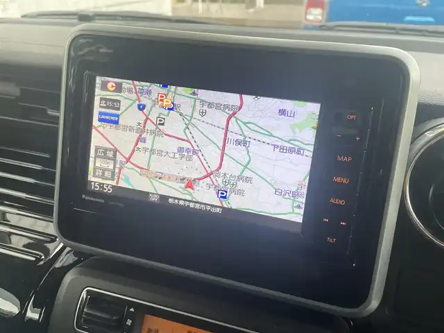 スズキ スペーシア カスタム HYBRID XS 栃木県 2018(平30)年 14万km ブルーイッシュブラックパール3 (株)IDOMが運営する【じしゃロン宇都宮店】の自社ローン専用車両になります。こちらは現金またはオートローンご利用時の価格です。自社ローンご希望の方は別途その旨お申付け下さい/純正ナビ/両側パワースライドドア/フルセグ/Ｂｌｕｅｔｏｏｔｈ/ハーフレザーシート/シートヒーター/スマートキー/スペアキー/ＬＥＤヘッドライト/フォグライト/オートライト/衝突軽減ブレーキ/ETC
