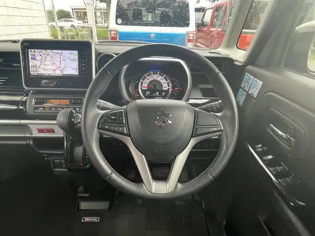 スズキ スペーシア カスタム HYBRID XS 栃木県 2018(平30)年 14万km ブルーイッシュブラックパール3 (株)IDOMが運営する【じしゃロン宇都宮店】の自社ローン専用車両になります。こちらは現金またはオートローンご利用時の価格です。自社ローンご希望の方は別途その旨お申付け下さい/純正ナビ/両側パワースライドドア/フルセグ/Ｂｌｕｅｔｏｏｔｈ/ハーフレザーシート/シートヒーター/スマートキー/スペアキー/ＬＥＤヘッドライト/フォグライト/オートライト/衝突軽減ブレーキ/ETC