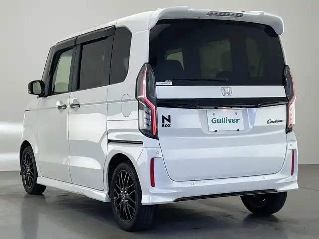 ホンダ Ｎ ＢＯＸ カスタム L ターボ スタイル+ブラック 愛知県 2023(令5)年 3.1万km プラチナホワイトパール 純正９型ナビ　シートヒーター　禁煙車　フルセグＴＶ　カープレイ　バックカメラ　ハーフレザー　両側パワスラ　前後ドラレコ　ホンダセンシング　衝突軽減　追従クルコン　パドルシフト　コーナーセンサー　ＬＥＤオートライト　フォグランプ　ETC　電動パーキング　リアロールシェード