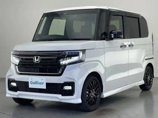 ホンダ Ｎ ＢＯＸ カスタム L ターボ スタイル+ブラック 愛知県 2023(令5)年 3.1万km プラチナホワイトパール 純正９型ナビ　シートヒーター　禁煙車　フルセグＴＶ　カープレイ　バックカメラ　ハーフレザー　両側パワスラ　前後ドラレコ　ホンダセンシング　衝突軽減　追従クルコン　パドルシフト　コーナーセンサー　ＬＥＤオートライト　フォグランプ　ETC　電動パーキング　リアロールシェード