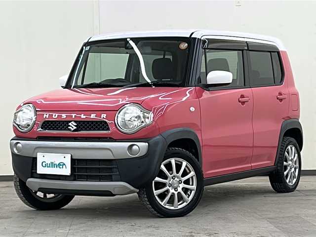 スズキ ハスラー G 道央・札幌 2014(平26)年 11.5万km キャンディピンクメタリック/ホワイト2トーンルーフ /社外ナビ/（フルセグTV/DVD/CD/BT/AM/FM）//衝突軽減ブレーキ//横滑り防止装置//ダウンヒルアシストコントロール//アイドリングストップ//電動格納ミラー//ドアバイザー//夏タイヤ車載