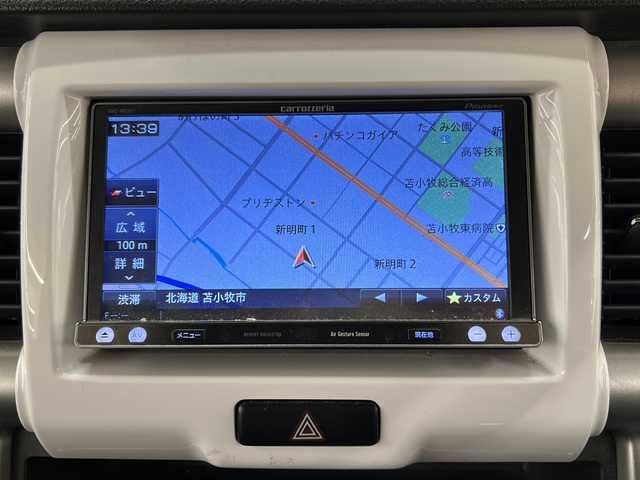 スズキ ハスラー G 道央・札幌 2014(平26)年 11.5万km キャンディピンクメタリック/ホワイト2トーンルーフ /社外ナビ/（フルセグTV/DVD/CD/BT/AM/FM）//衝突軽減ブレーキ//横滑り防止装置//ダウンヒルアシストコントロール//アイドリングストップ//電動格納ミラー//ドアバイザー//夏タイヤ車載