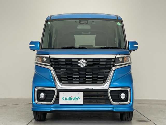 スズキ スペーシア カスタム HYBRID XS ターボ 愛知県 2017(平29)年 1.5万km ブリスクブルーM スズキセーフティサポート/純正8型ナビ/全方位カメラ/両側パワースライドドア/クルーズコントロール/シートヒーター/バックカメラ/ヘッドアップディスプレイ/コーナーセンサー/純正アルミホイール/LEDヘッドライト/オートマチックハイビーム/ドライブレコーダー/ETC/衝突軽減システム/フルセグ/CD DVD/Bluetooth/ステアリングスイッチ/スマートキー/プッシュスタート