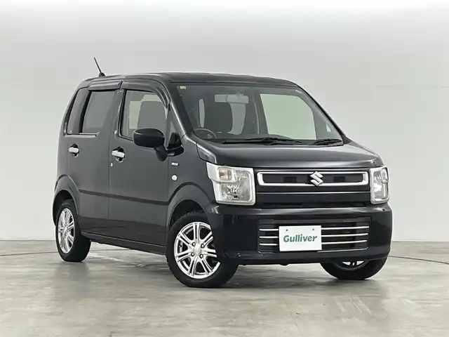 スズキ ワゴンＲ HYBRID FX 福島県 2018(平30)年 3.4万km ブルーイッシュブラックパール3 スズキセーフティサポート/・デュアルカメラブレーキサポート/・先行車発進お知らせ機能/・誤発進抑制機能/・ふらつき警報/ディーラーOPナビ（AVIC-RW802）/・フルセグTV/・BT.CD/DVD.USBAM/FM/バックカメラ/シートヒーター（D）/ETC/アイドリングストップ/社外AW/社外フロアマット/ドアバイザー/リモコンキー/ヘッドライトレベライザー/スペアキー有