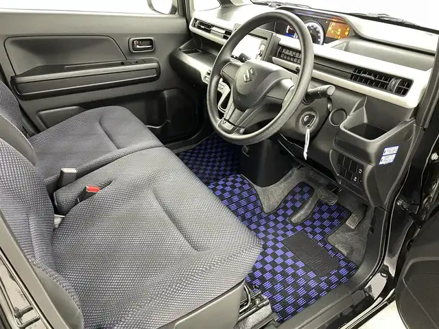 スズキ ワゴンＲ HYBRID FX 福島県 2018(平30)年 3.4万km ブルーイッシュブラックパール3 スズキセーフティサポート/・デュアルカメラブレーキサポート/・先行車発進お知らせ機能/・誤発進抑制機能/・ふらつき警報/ディーラーOPナビ（AVIC-RW802）/・フルセグTV/・BT.CD/DVD.USBAM/FM/バックカメラ/シートヒーター（D）/ETC/アイドリングストップ/社外AW/社外フロアマット/ドアバイザー/リモコンキー/ヘッドライトレベライザー/スペアキー有