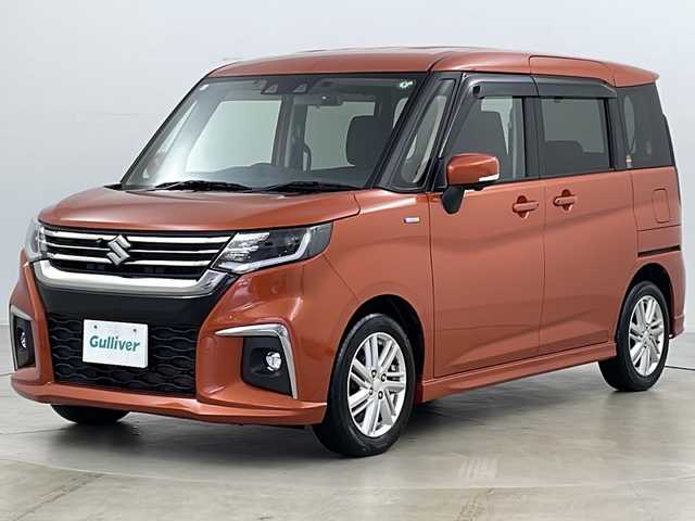 スズキ ソリオ HV MZ 道央・札幌 2021(令3)年 3.6万km フレイムオレンジPM ・4WD/・ワンオーナー/・純正ナビフルセグTV&CD&BT&USB/・全方位カメラ/・両側パワースライドドア/・HUD/・スズキセーフティサポート/・衝突軽減ブレーキ/・誤発進抑制機能/・車線逸脱抑制機能/・リヤクロストラフィックアラート/・前席シートヒーター/・アダプティブクルーズコントロール/・後方コーナーセンサー/・ステアリングスイッチ/・純正エンジンスターター/・純正フロアマット/・社外15インチAW付スタッドレス積込/・オートライト/・LEDヘッドライト/・LEDフォグ/・アイドリングストップ/・プッシュスタート/・ETC/・スマートキー