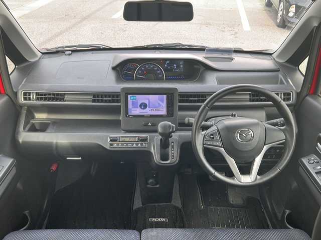 マツダ フレア ハイブリッド XS 愛知県 2018(平30)年 3.8万km 赤 /禁煙車//社外ナビ・フルセグTV//バックカメラ//ETC//デュアルカメラブレーキサポート//車線逸脱警報//横滑り防止装置//HUD//電動格納ミラーウインカー//LEDオートライト//プッシュスタート//純正１４インチアルミ//アイドリングストップ//純正フロアマット//新車保証書/取扱説明書//スペアキー