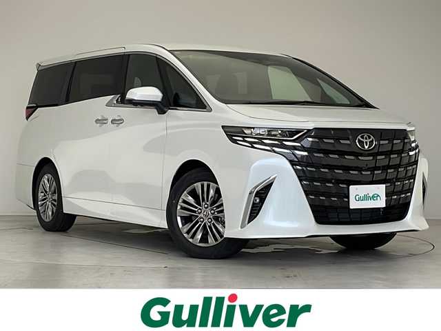 トヨタ アルファード Z 愛知県 2025(令7)年 0.1万km プラチナホワイトパールマイカ トヨタセーフティセンス/衝突軽減システム/純正14型ディズプレイオーディオ　ナビあり/フリップダウンモニター/三眼LEDヘッドライト/全方位カメラ/両側パワースライドドア/ガラスルーフ/レーダークルーズコントロール/シートヒーター/ユニバーサルステップ/エアシート/フルセグ/Bluetooth/バックカメラ/電動リアゲート/パワーシート/ヘッドアップディスプレイ/コーナーセンサー/純正アルミホイール/ETC2.0/ブラインドスポットモニター/ステアリングヒーター/インテリジェントミラー/リアオートエアコン/オートマチックハイビーム/ステアリングスイッチ/スマートキー/プッシュスタート