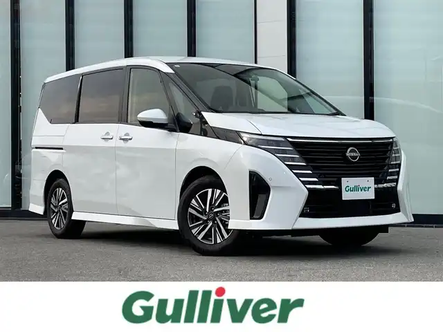 日産 セレナ ハイウェイスター V 大阪府 2024(令6)年 1.4万km プリズムホワイト 純正９インチナビ/   フルセグTV/Bluetooth/USB/衝突軽減/ＢＳＭ/プロパイロット/全方位モニター/スマートルームミラー/両側パワースライドドア/アイドリングストップ/ドライブレコーダー/ＥＴＣ/ＬＥＤライト/禁煙車