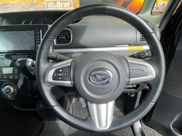 ダイハツ タント カスタム RS トップED SAⅡ 愛知県 2016(平28)年 5.7万km ブラックマイカメタリック スマートアシスト2/社外メモリナビ(CN-R330WD)/・フルセグ/DVD/CD/BT/バックカメラ/ETC/両側パワースライドドア/ハーフレザーシート/純正15インチAW/LEDヘッドライト