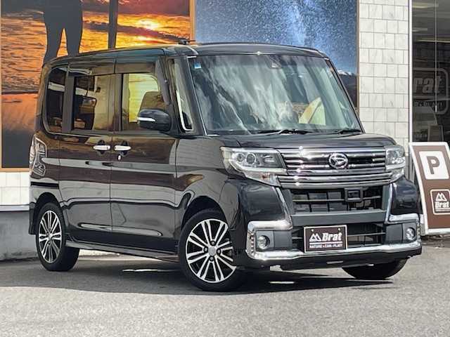 ダイハツ タント カスタム RS トップED SAⅡ 愛知県 2016(平28)年 5.7万km ブラックマイカメタリック スマートアシスト2/社外メモリナビ(CN-R330WD)/・フルセグ/DVD/CD/BT/バックカメラ/ETC/両側パワースライドドア/ハーフレザーシート/純正15インチAW/LEDヘッドライト