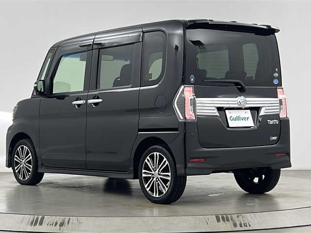 ダイハツ タント カスタム RS トップED SAⅡ 埼玉県 2016(平28)年 5.7万km ブラックマイカメタリック スマートアシストII/社外メモリナビ(CN-R330WD)/・フルセグ/DVD/CD/BT/バックカメラ/ETC/両側パワースライドドア/ハーフレザーシート/衝突軽減ブレーキ/横滑り防止装置/純正15インチAW/純正フロアマット/ロールサンシェード/プッシュスタート/アイドリングストップ/LEDヘッドライト/フロントフォグランプ