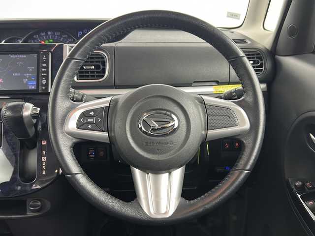 ダイハツ タント カスタム RS トップED SAⅡ 埼玉県 2016(平28)年 5.7万km ブラックマイカメタリック スマートアシストII/社外メモリナビ(CN-R330WD)/・フルセグ/DVD/CD/BT/バックカメラ/ETC/両側パワースライドドア/ハーフレザーシート/衝突軽減ブレーキ/横滑り防止装置/純正15インチAW/純正フロアマット/ロールサンシェード/プッシュスタート/アイドリングストップ/LEDヘッドライト/フロントフォグランプ