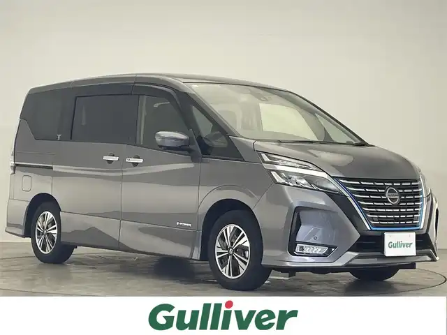 日産 セレナ e－パワー ハイウェイスター V 滋賀県 2021(令3)年 4.5万km ダークメタルグレー 純正10インチナビ/・フルセグ/Bluetooth/SD/DVD//全方位カメラ/後席モニター/インテリジェントルームミラー/追従付クルーズコントロール/両側自動ドア/ブラインドスポットモニター/LEDヘッドライト/コーナーセンサー/電子パーキング/オートブレーキホールド/ビルトインETC