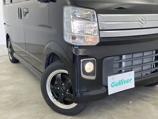 スズキ エブリィ ワゴン PZターボ 新潟県 2018(平30)年 6.3万km ブルーイッシュブラックパール3 4WD/衝突軽減ブレーキ/パワースライドドア/純正ディーラーOPナビ/バックカメラ/フルセグTV/Bluetooth/DVD再生機能/シートヒーター/14インチ社外AW/フロアマット/ETC/LEDヘッドライト/ステアリングスイッチ/純正AW付きスタッドレスタイヤ積込み