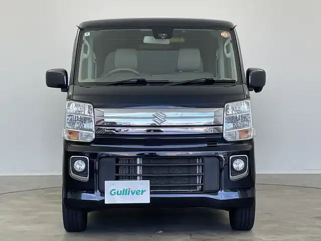 スズキ エブリィ ワゴン PZターボ 新潟県 2018(平30)年 6.3万km ブルーイッシュブラックパール3 4WD/衝突軽減ブレーキ/パワースライドドア/純正ディーラーOPナビ/バックカメラ/フルセグTV/Bluetooth/DVD再生機能/シートヒーター/14インチ社外AW/フロアマット/ETC/LEDヘッドライト/ステアリングスイッチ/純正AW付きスタッドレスタイヤ積込み