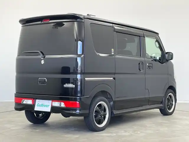 スズキ エブリィ ワゴン PZターボ 新潟県 2018(平30)年 6.3万km ブルーイッシュブラックパール3 4WD/衝突軽減ブレーキ/パワースライドドア/純正ディーラーOPナビ/バックカメラ/フルセグTV/Bluetooth/DVD再生機能/シートヒーター/14インチ社外AW/フロアマット/ETC/LEDヘッドライト/ステアリングスイッチ/純正AW付きスタッドレスタイヤ積込み