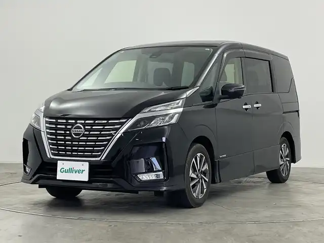 日産 セレナ ハイウェイスター V 群馬県 2021(令3)年 3.6万km ダイヤモンドブラック 純正１０インチナビ/純正１１インチ後席モニター/プロパイロット/アラウンドビューモニター/シートヒーター/オートマチックハイビーム/コーナーセンサー/LEDヘッドライト/ドライブレコーダー/ETC/純正AW/社外フロアマット/３列シート/ウォークスルー/衝突被害軽減システム/両側パワースライドドア/デジタルインナーミラー/BSM/禁煙車