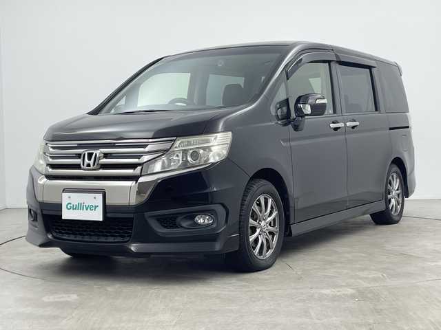 ホンダ ステップワゴン スパーダ Z クールS Iナビセレ 三重県 2012(平24)年 3.8万km プレミアムスパークルブラックパール /純正7インチナビ//バックカメラ//パドルシフト//ETC//純正フリップダウンモニター//ドライブレコーダー//純正AW付き冬タイヤ//フロアマット//両側パワースライドドア//フォグランプ//スマートキー×２