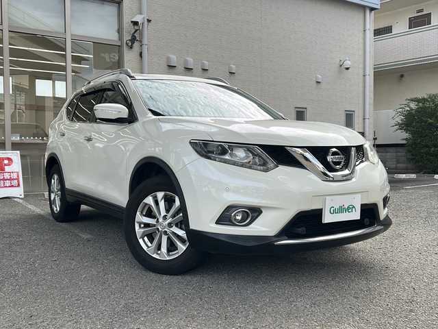 日産 エクストレイル 20X エマージェンシーブレーキ 兵庫県 2016(平28)年 9.8万km ブリリアントホワイトパール ワンオーナー/サンルーフ/純正SDナビ　フルセグ、DVD、BT、AM、FM/バックカメラ/ETC/衝突被害軽減ブレーキ/車線逸脱警報/横滑り防止/ルーフレール/カプロンシート/前席シートヒーター/コーナーセンサー/アイドリングストップ/スマートキー×２/プッシュスタート/ウインカーミラー