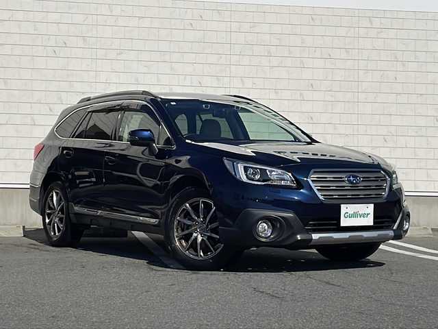 スバル アウトバック リミテッド 山形県 2017(平29)年 8.9万km ダークブルーパール アイサイトver3/・プリクラッシュブレーキ（自動ブレーキ）	/・レーンキープアシスト	/・全車速追従機能付クルーズコントロール	/・AT誤発進抑制制御	/・後退時ブレーキアシスト	/・アクティブレーンキープ	/・ツーリングアシスト/4WD/純正ナビ（CD/DVD/BT/TV）/フルセグ/フリップダウンモニター/ダウンアシストコントロール/バックカメラ/電動リアゲート/パワーシート/ドライブレコーダー/全席シートヒーター/ステアリングヒーター/ETC/USB/レザーシート/プッシュスタート/スマートキー/フォグランプ/コーナーセンサー/ドアバイザー