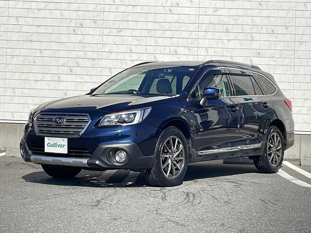 スバル アウトバック リミテッド 山形県 2017(平29)年 8.9万km ダークブルーパール アイサイトver3/・プリクラッシュブレーキ（自動ブレーキ）	/・レーンキープアシスト	/・全車速追従機能付クルーズコントロール	/・AT誤発進抑制制御	/・後退時ブレーキアシスト	/・アクティブレーンキープ	/・ツーリングアシスト/4WD/純正ナビ（CD/DVD/BT/TV）/フルセグ/フリップダウンモニター/ダウンアシストコントロール/バックカメラ/電動リアゲート/パワーシート/ドライブレコーダー/全席シートヒーター/ステアリングヒーター/ETC/USB/レザーシート/プッシュスタート/スマートキー/フォグランプ/コーナーセンサー/ドアバイザー