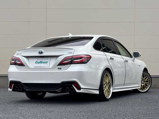 トヨタ クラウン ハイブリッド RS アドバンス 茨城県 2019(令1)年 9.1万km ホワイトパールクリスタルシャイン 純正メーカーナビ/パノラマビューモニター/デジタルインナーミラー/TRDエアロ/トヨタセーフティセンス/サンルーフ/ドライブレコーダー/ステアリングヒーター/シートヒーター/エアーシート/ホワイトレザーシート/スペアキー2本（カードキー有）/BSM/HUD/ETC2.0