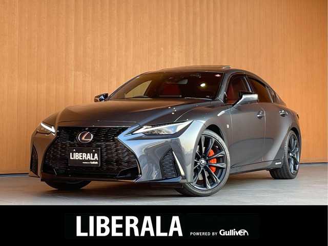 レクサス ＩＳ 300h Fスポーツ 愛知県 2020(令2)年 3.8万km ソニッククロム THINKDESIGNデモカー/THINKDESIGNレザーインテリア/シフトブーツ/シフトノ/ ニーパッド/アームレスト/メーターフード/メータークラスター/純正ナビ/フルセグTV/360度カメラ/サンルーフ/赤革/オレンジキャリパー