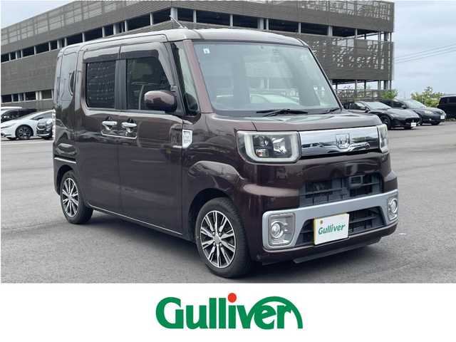ダイハツ ウェイク X ファインセレクション SA 千葉県 2015(平27)年 9.8万km プラムブラウンクリスタルマイカ スマートアシスト/・衝突軽減ブレーキ/・横滑り防止装置/社外7インチナビ/CD BT フルセグ/バックカメラ/両側パワースライドドア/LEDオートライト/純正14インチアルミホイール/ステアリングスイッチ/ドアバイザー/プッシュスタート/スマートキー/ETC
