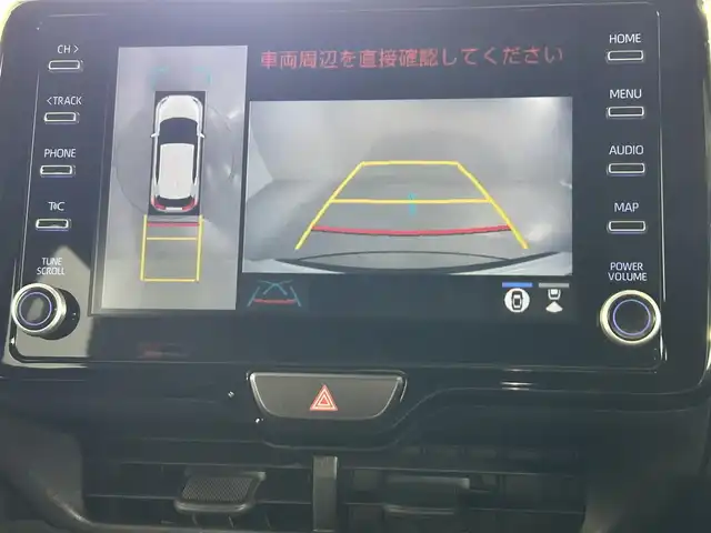 トヨタ ヤリスクロス GRスポーツ 佐賀県 2023(令5)年 1.9万km ブラックマイカ/プラチナホワイトパールマイカ 純正8インチディスプレイオーディオ/【Bluetooth.Mirrorcast】/全方位バックカメラ/衝突被害軽減システム/レーダークルーズコントロール/ブラインドスポットモニター/クリアランスソナー/レーンアシスト/オートマチックハイビーム/オートライト/オートブレーキホールド/ビルトインETC/LEDヘッドライト/フォグライト/ハーフレザーシート/純正フロアマット/純正18インチアルミホイール/GRブレーキキャリパー