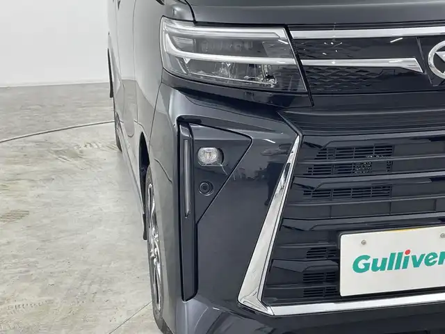 ダイハツ タント カスタム X 群馬県 2025(令7)年 0.3万km ブラックマイカメタリック 純正ディスプレイオーディオ/バックカメラ/衝突軽減ブレーキ/アイドリングストップ/電動格納ミラー/スマートキー/両側パワースライドドア/クリアランスソナー/LEDオートライト/シートヒーター/ハーフレザーシート/純正フロアマット/純正アルミホイール/横滑り防止装置/盗難防止装置