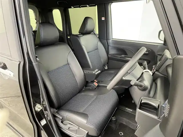 ダイハツ タント カスタム X 群馬県 2025(令7)年 0.3万km ブラックマイカメタリック 純正ディスプレイオーディオ/バックカメラ/衝突軽減ブレーキ/アイドリングストップ/電動格納ミラー/スマートキー/両側パワースライドドア/クリアランスソナー/LEDオートライト/シートヒーター/ハーフレザーシート/純正フロアマット/純正アルミホイール/横滑り防止装置/盗難防止装置