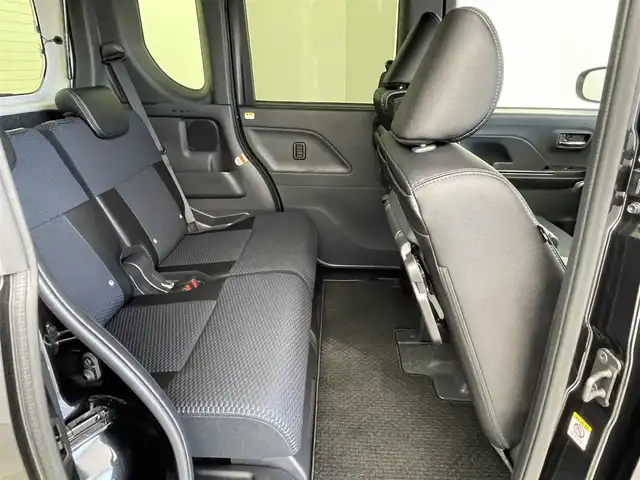 ダイハツ タント カスタム X 群馬県 2025(令7)年 0.3万km ブラックマイカメタリック 純正ディスプレイオーディオ/バックカメラ/衝突軽減ブレーキ/アイドリングストップ/電動格納ミラー/スマートキー/両側パワースライドドア/クリアランスソナー/LEDオートライト/シートヒーター/ハーフレザーシート/純正フロアマット/純正アルミホイール/横滑り防止装置/盗難防止装置