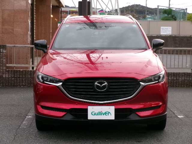 マツダ ＣＸ－８ XD ブラックトーンエディション 岡山県 2020(令2)年 6.4万km ソウルレッドクリスタルM 【 i-ACTIVSENSE 】/ハイビーム・コントロールシステム/アダプティブ・LED・ヘッドライト/車線逸脱警報システム/ブラインド・スポット・モニタリング/交通標識認識システム/車間認知支援システム/ドライバー・アテンション・アラート/リア・クロス・トラフィック・アラート/マツダ・レーダー・クルーズ・コントロール/レーンキープ・アシスト・システム/アドバンスト・スマート・シティ・ブレーキ・サポート/AT誤発進抑制制御（前進）/スマート・シティ・ブレーキ・サポート（後退）/スマート・ブレーキ・サポート/360℃ビュー・モニター/フォワードセンシングカメラ/レーダーセンサー（フロント・リア）/超音波センサー（フロント・リア）/フロント・サイド・リアカメラ/ワンオーナー/純正SDナビ/フルセグテレビ/アルパインフリップダウンモニター/DVDプレーヤー/Bluetooth/USB/パワーシート（前席）/シートヒーター（前席）/ハーフレザーシート（1・2列目）/レザーシート（3列目）/パワーバックドア/アクティブ・ドライビング・ディスプレイ/オートライト/純正LEDライト/ETC/スマートキー2個