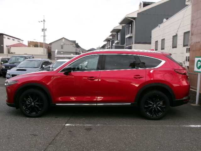 マツダ ＣＸ－８ XD ブラックトーンエディション 岡山県 2020(令2)年 6.4万km ソウルレッドクリスタルM 【 i-ACTIVSENSE 】/ハイビーム・コントロールシステム/アダプティブ・LED・ヘッドライト/車線逸脱警報システム/ブラインド・スポット・モニタリング/交通標識認識システム/車間認知支援システム/ドライバー・アテンション・アラート/リア・クロス・トラフィック・アラート/マツダ・レーダー・クルーズ・コントロール/レーンキープ・アシスト・システム/アドバンスト・スマート・シティ・ブレーキ・サポート/AT誤発進抑制制御（前進）/スマート・シティ・ブレーキ・サポート（後退）/スマート・ブレーキ・サポート/360℃ビュー・モニター/フォワードセンシングカメラ/レーダーセンサー（フロント・リア）/超音波センサー（フロント・リア）/フロント・サイド・リアカメラ/ワンオーナー/純正SDナビ/フルセグテレビ/アルパインフリップダウンモニター/DVDプレーヤー/Bluetooth/USB/パワーシート（前席）/シートヒーター（前席）/ハーフレザーシート（1・2列目）/レザーシート（3列目）/パワーバックドア/アクティブ・ドライビング・ディスプレイ/オートライト/純正LEDライト/ETC/スマートキー2個